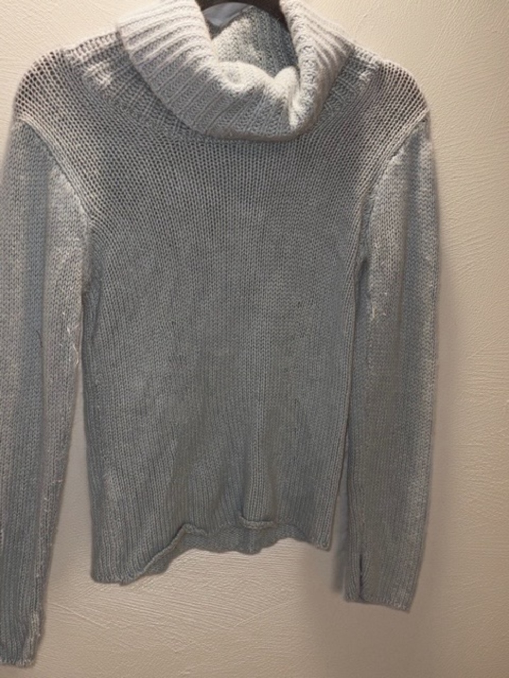 🩷Banana Republic Light Blue Angora Cowl Neck Sweater LOVE THIS SWEATER!